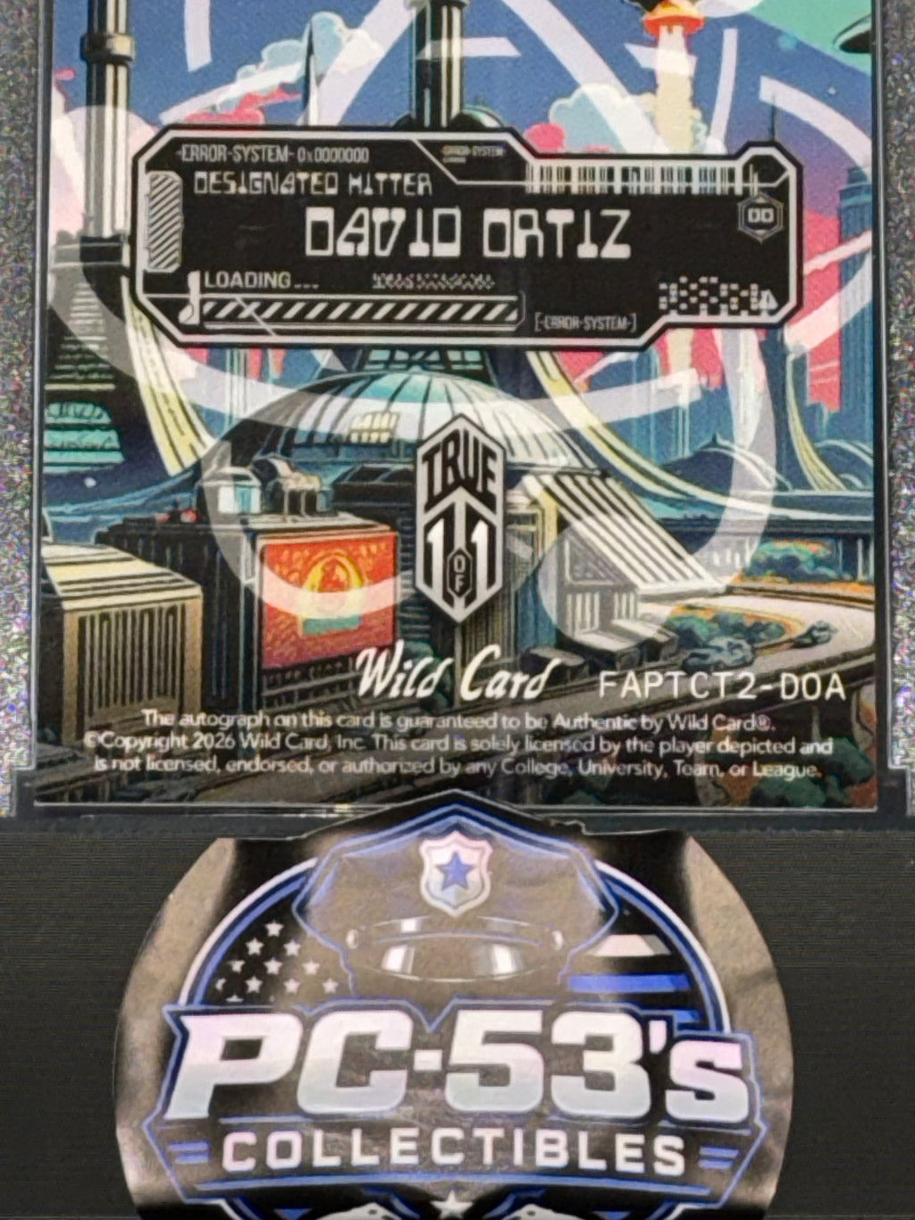 Wild Card 2026 Baseball Atompunk Rainbow City True 1/1 David Ortiz Auto(Red Ink)
