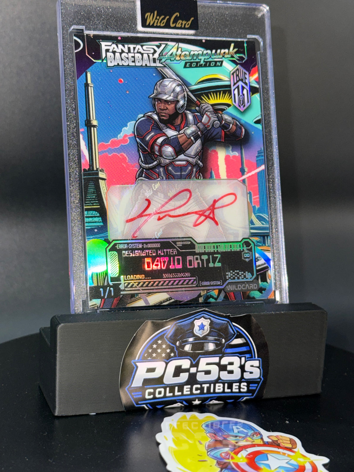 Wild Card 2026 Baseball Atompunk Rainbow City True 1/1 David Ortiz Auto(Red Ink)