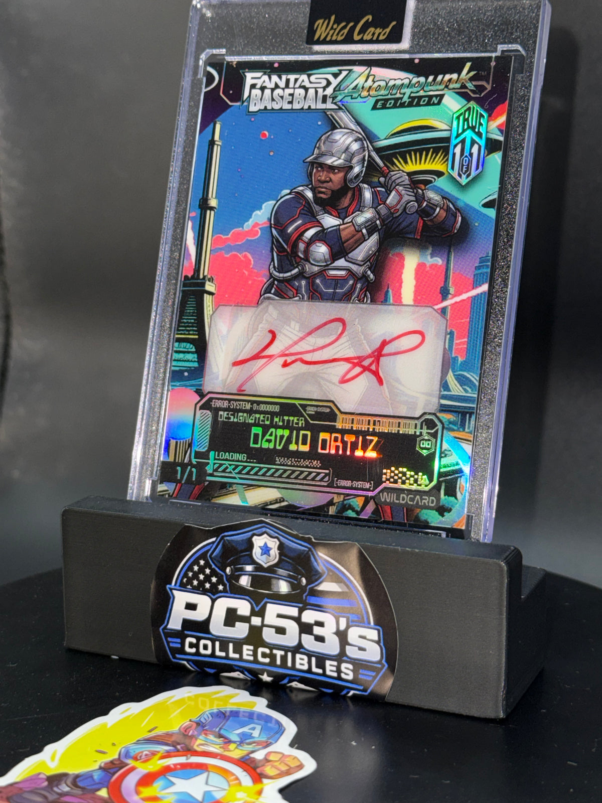 Wild Card 2026 Baseball Atompunk Rainbow City True 1/1 David Ortiz Auto(Red Ink)