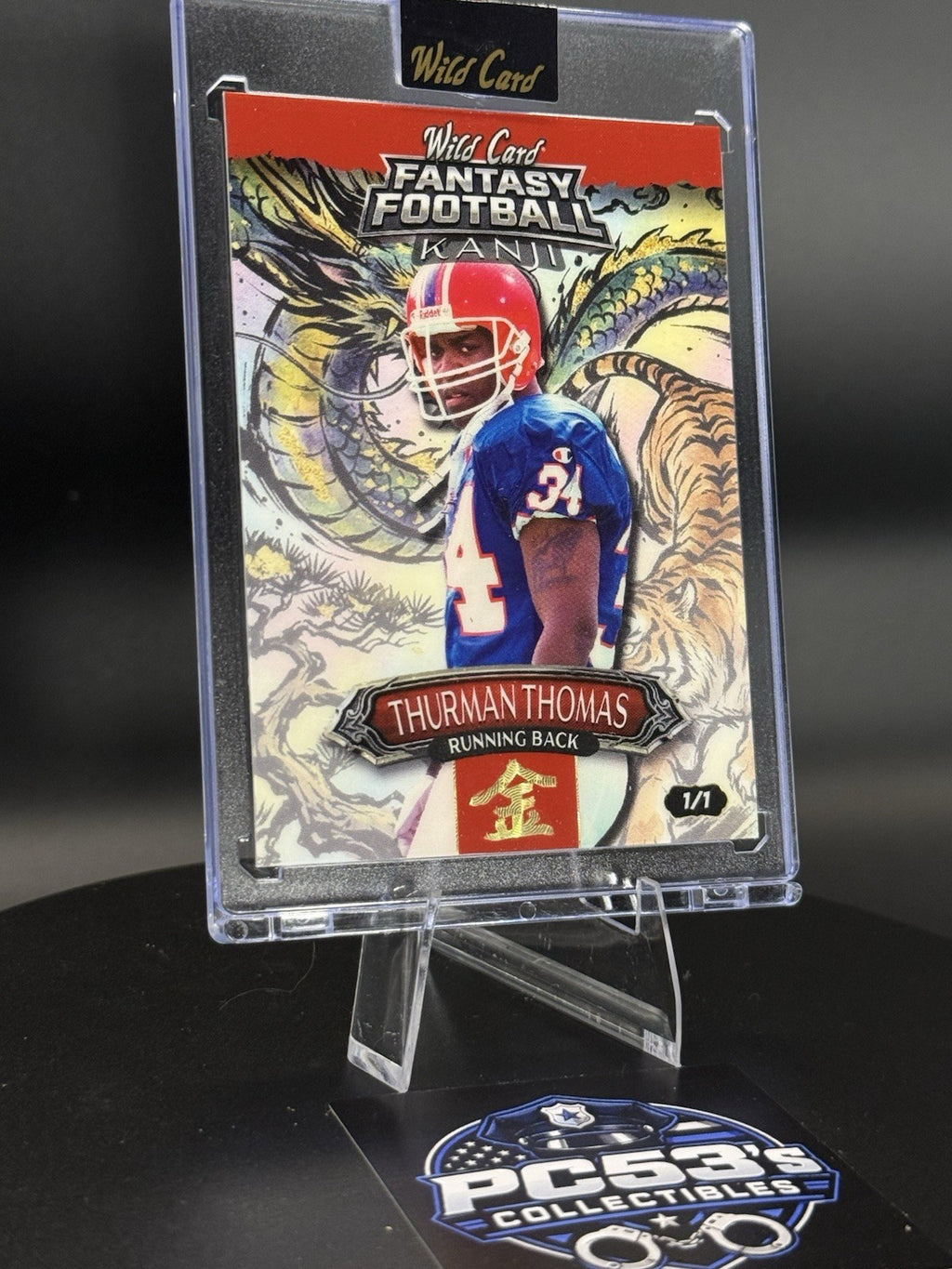 *Rare* WC 2026 FantasyFootball Kanji GOLD CIRCLES KIN Rainbow Thurman Thomas 1/1