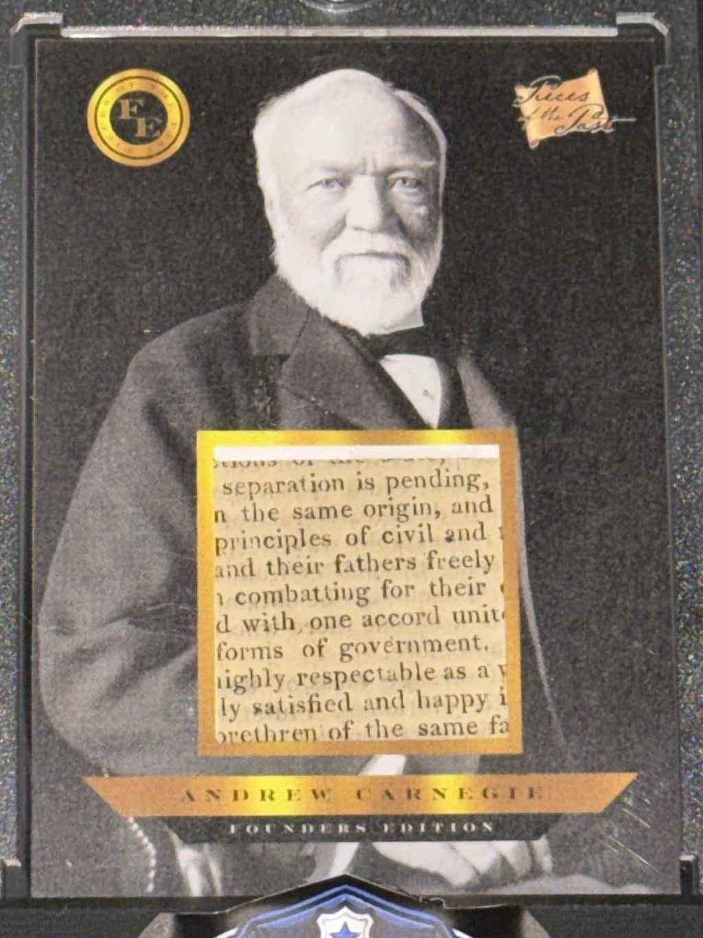 2023 Pieces of the Past Founders Edition Relic Andrew Carnegie #43