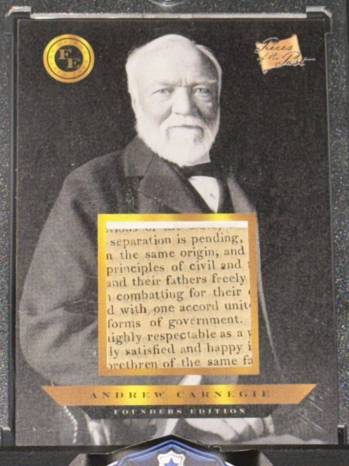 2023 Pieces of the Past Founders Edition Relic Andrew Carnegie #43