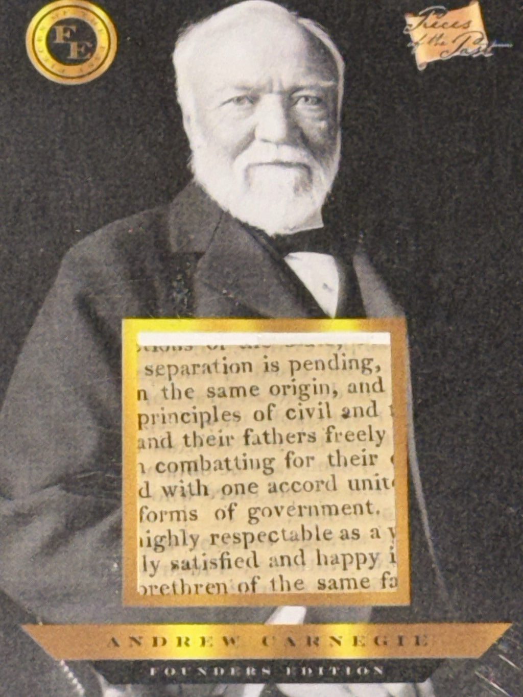 2023 Pieces of the Past Founders Edition Relic Andrew Carnegie #43