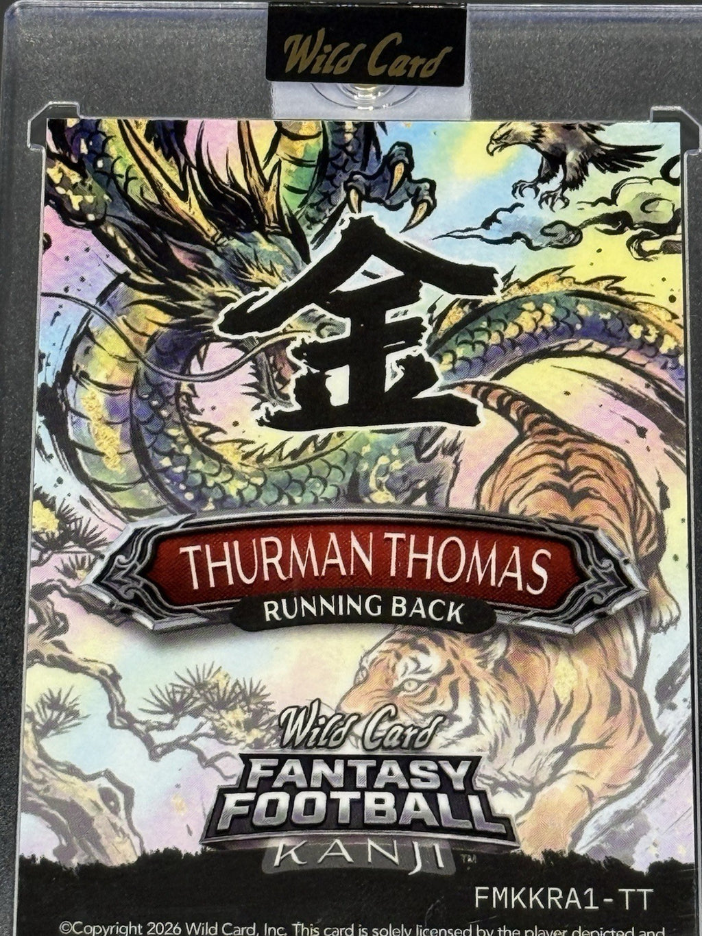 *Rare* WC 2026 FantasyFootball Kanji GOLD CIRCLES KIN Rainbow Thurman Thomas 1/1
