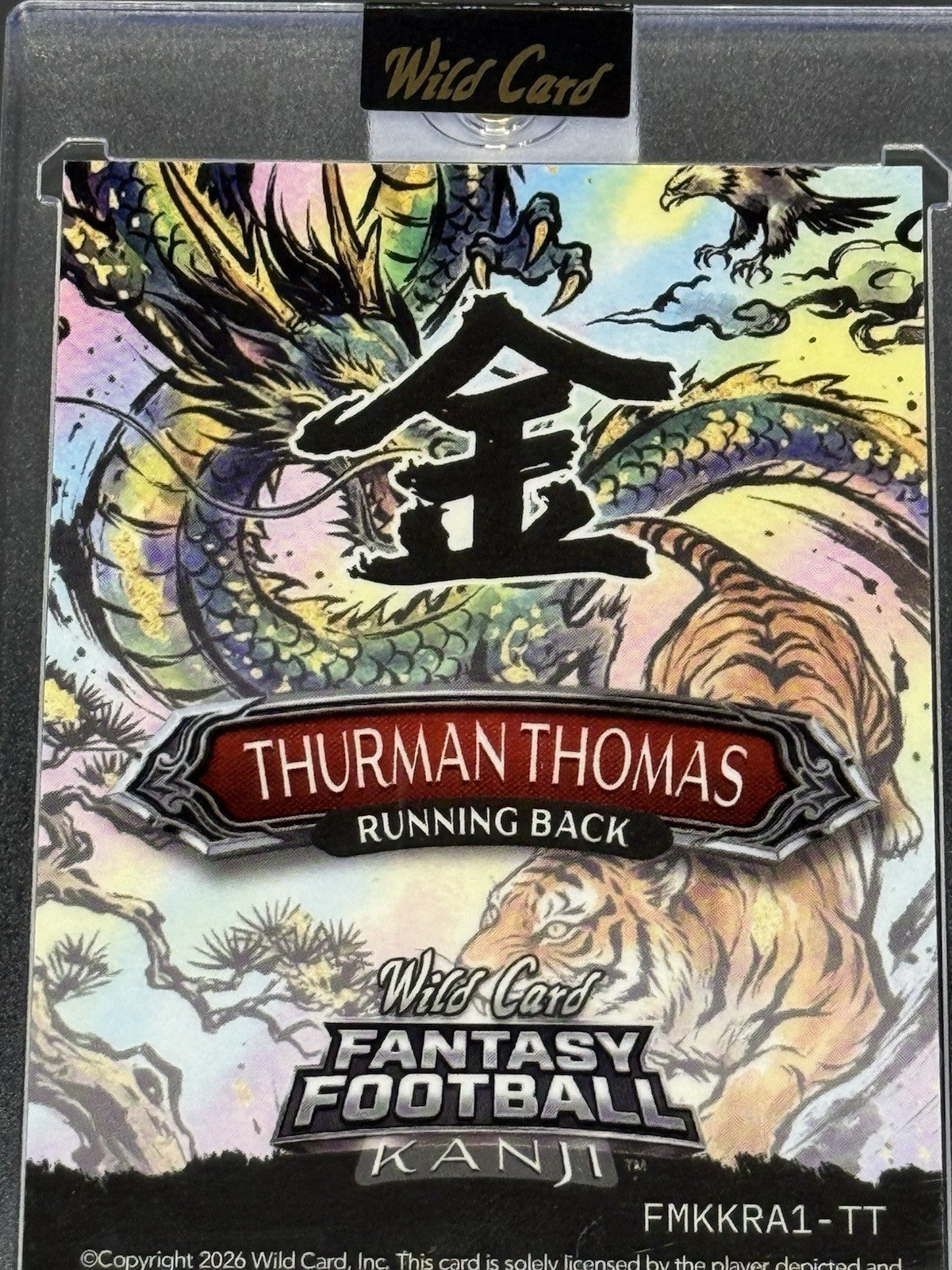 *Rare* WC 2026 FantasyFootball Kanji GOLD CIRCLES KIN Rainbow Thurman Thomas 1/1