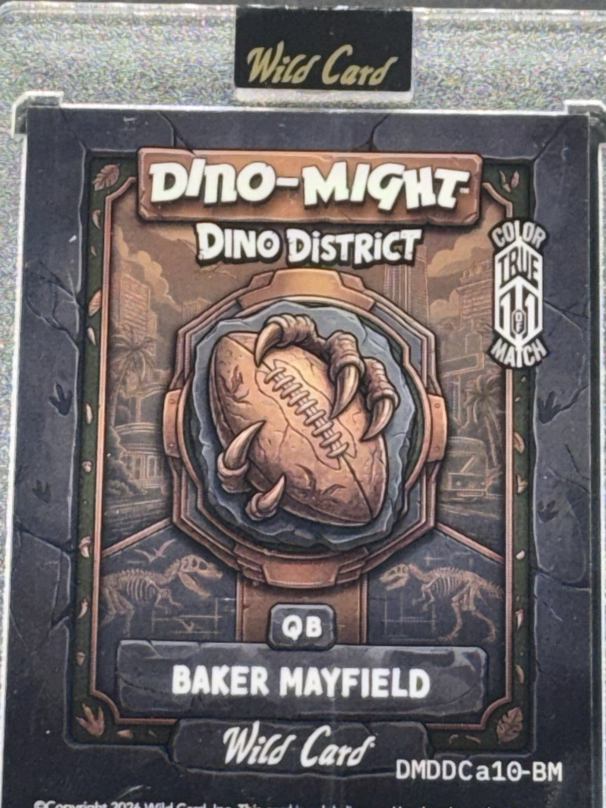 WildCard 2026 Dino-District/Dino-Might Color Match/True 1 of 1 Baker Mayfield