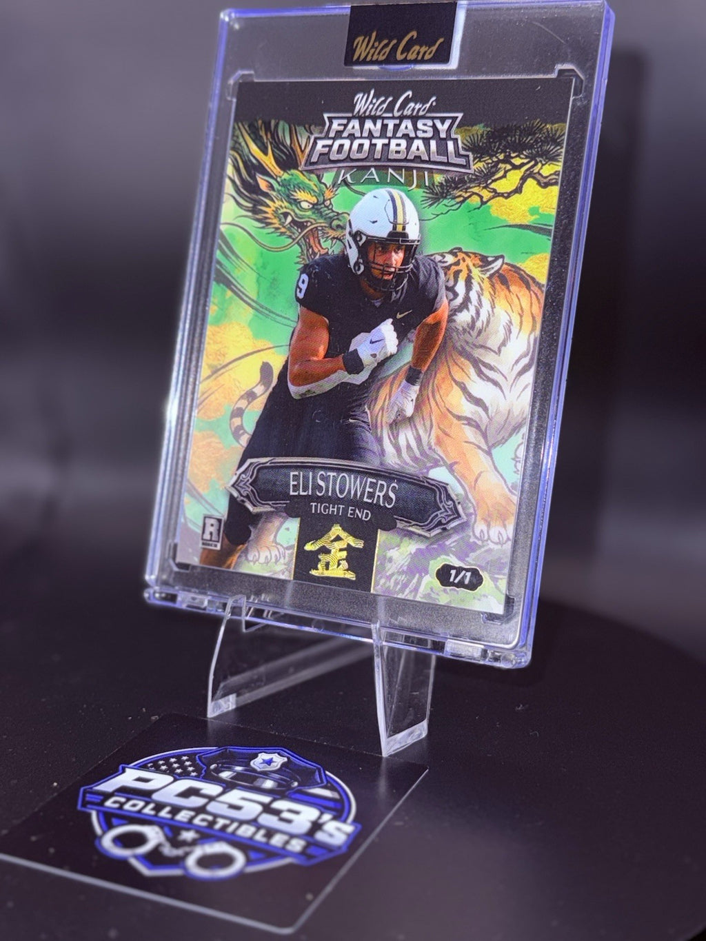 *Rare* Wild Card 2026 Fantasy Football Kanji GOLD KIN Green True 1/1 Eli Stowers