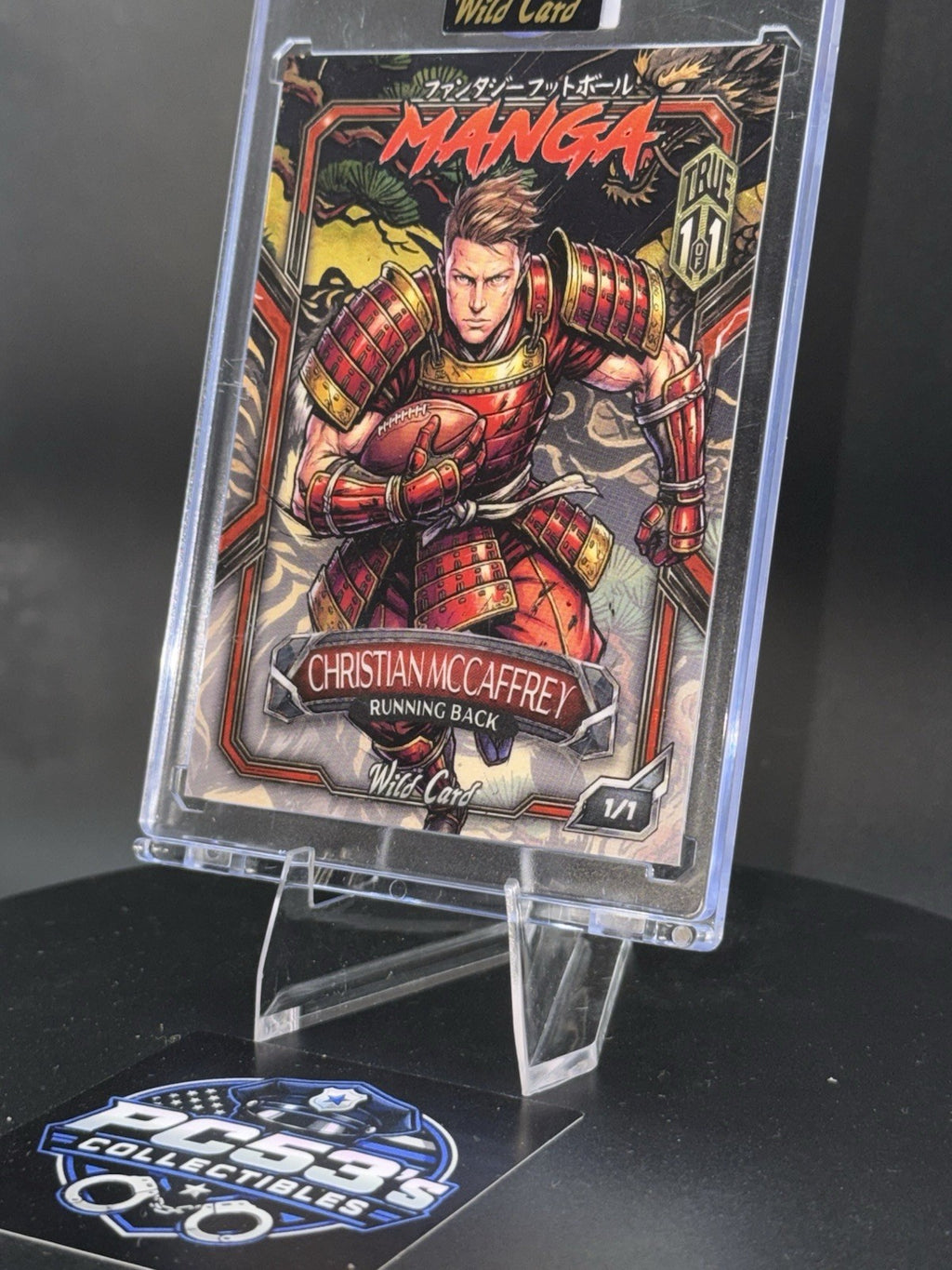 WildCard 2026 Football Manga Chase Gold Cir KIN BLK True 1/1 Christian McCaffrey