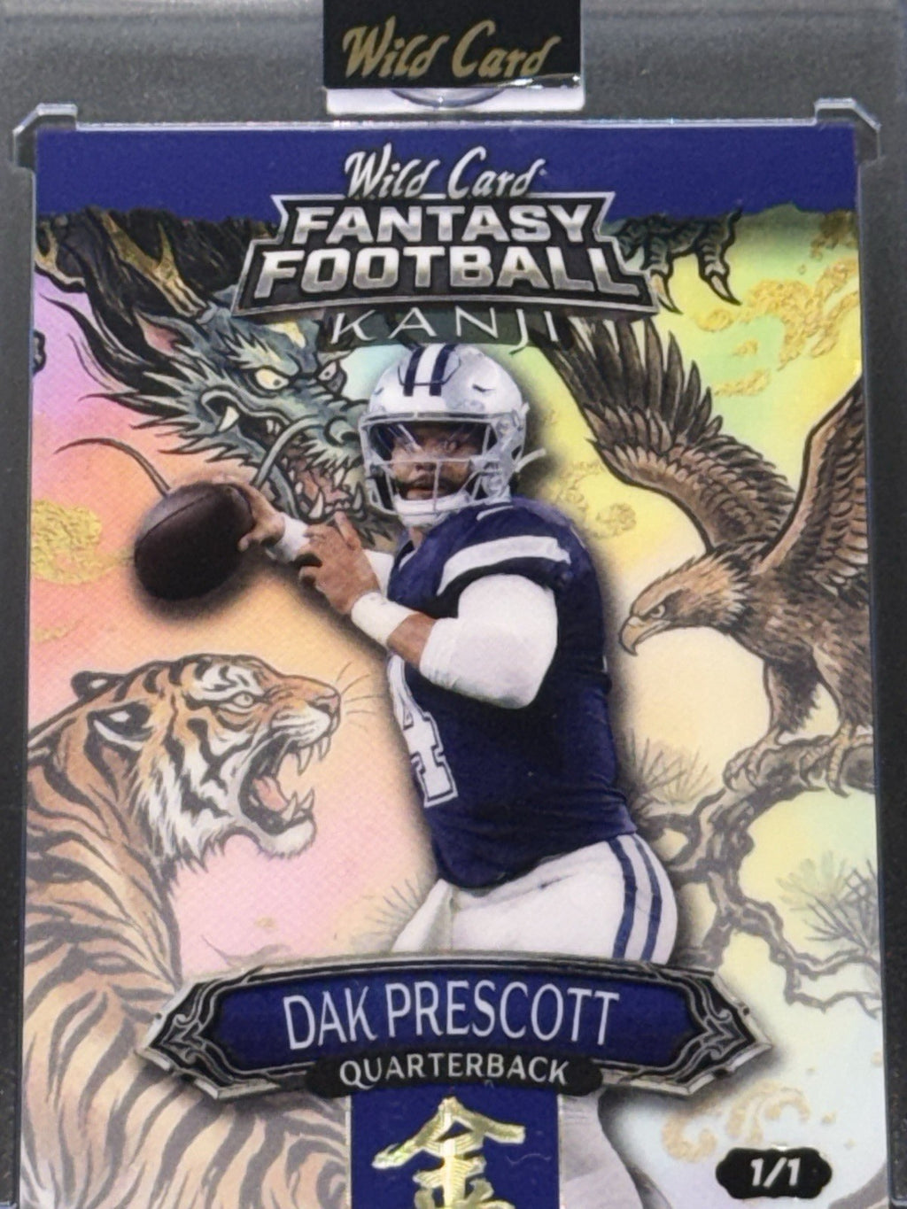 *Rare*WildCard 2026 FantasyFootball Kanji Gold Kin Rainbow True 1/1 Dak Prescott