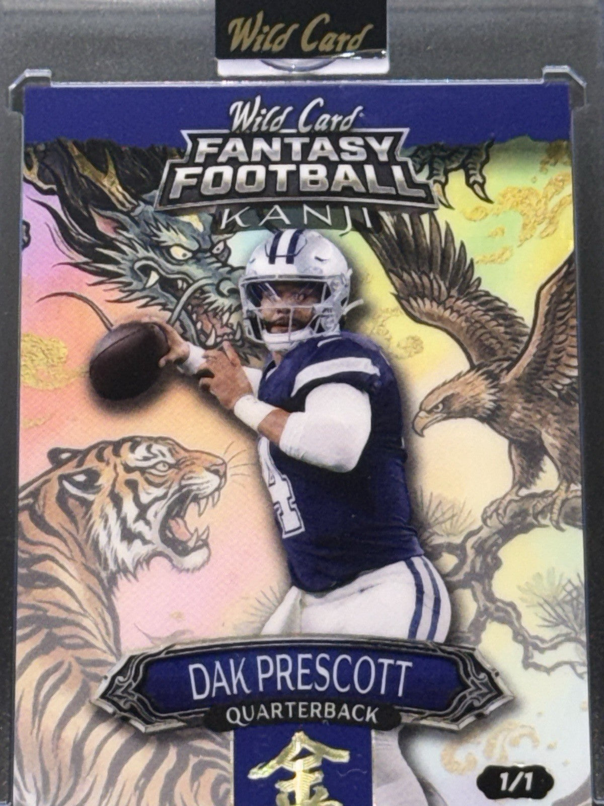 *Rare*WildCard 2026 FantasyFootball Kanji Gold Kin Rainbow True 1/1 Dak Prescott