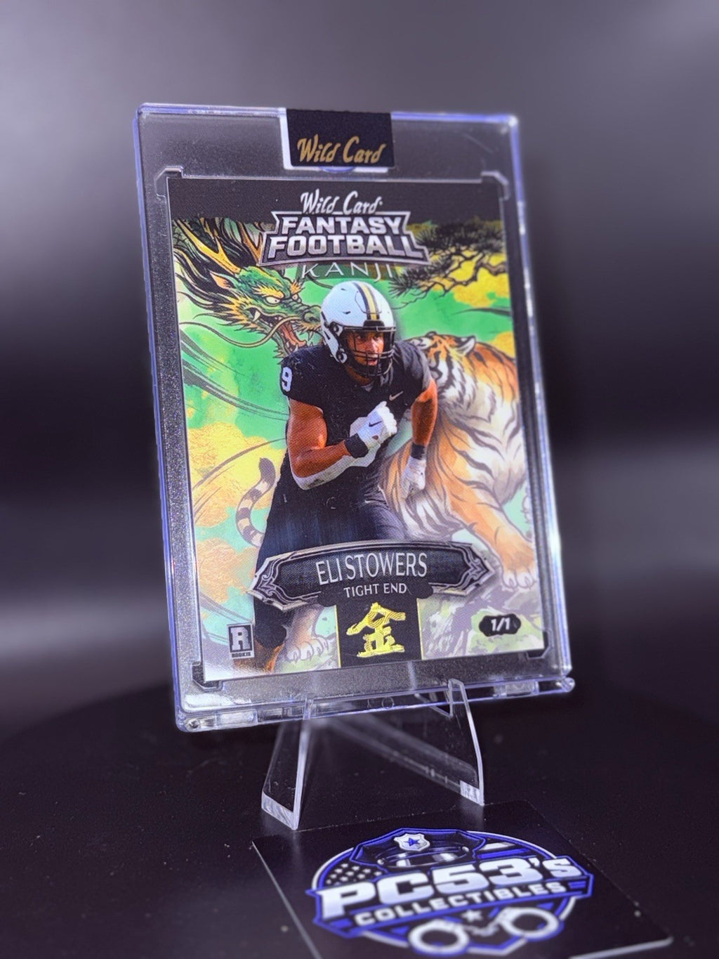*Rare* Wild Card 2026 Fantasy Football Kanji GOLD KIN Green True 1/1 Eli Stowers