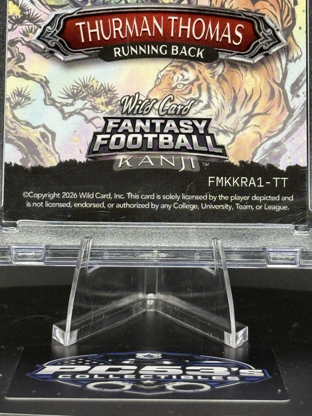 *Rare* WC 2026 FantasyFootball Kanji GOLD CIRCLES KIN Rainbow Thurman Thomas 1/1