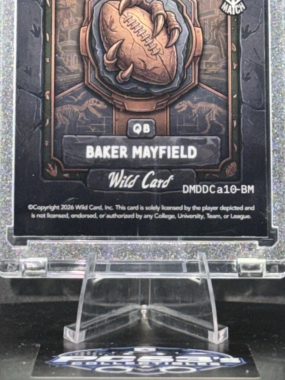 WildCard 2026 Dino-District/Dino-Might Color Match/True 1 of 1 Baker Mayfield