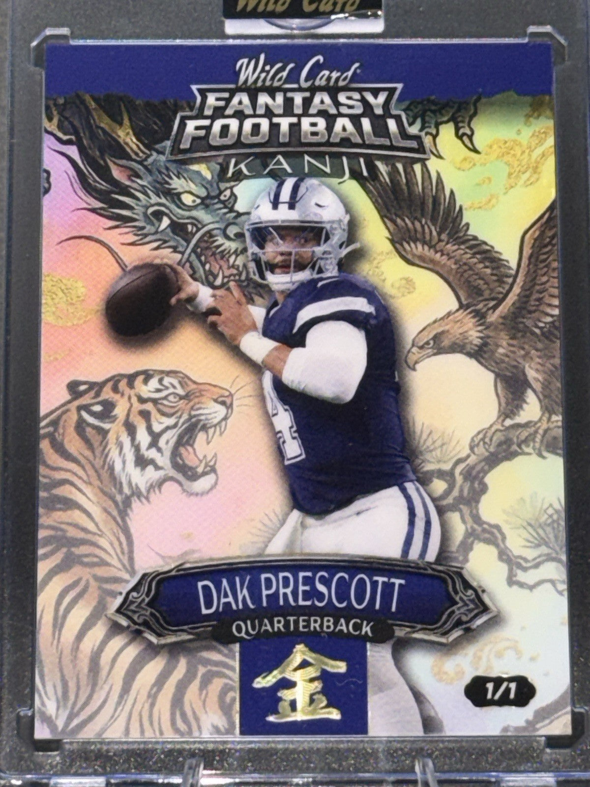*Rare*WildCard 2026 FantasyFootball Kanji Gold Kin Rainbow True 1/1 Dak Prescott