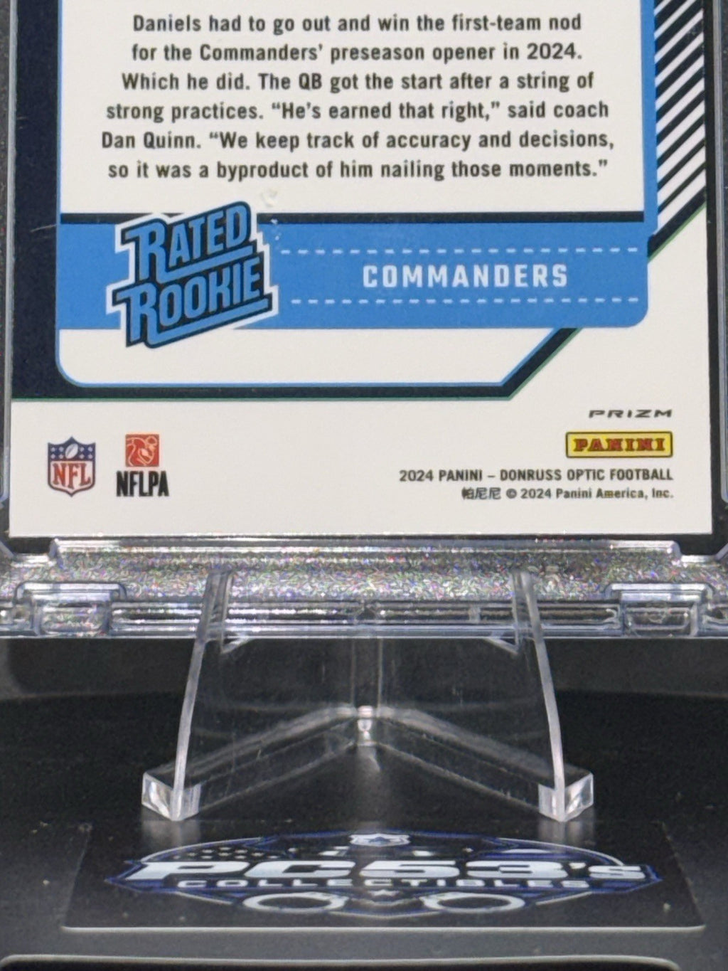 Panini 2024 Donruss Optic Rated Rookie Holo Prizm Jayden Daniels