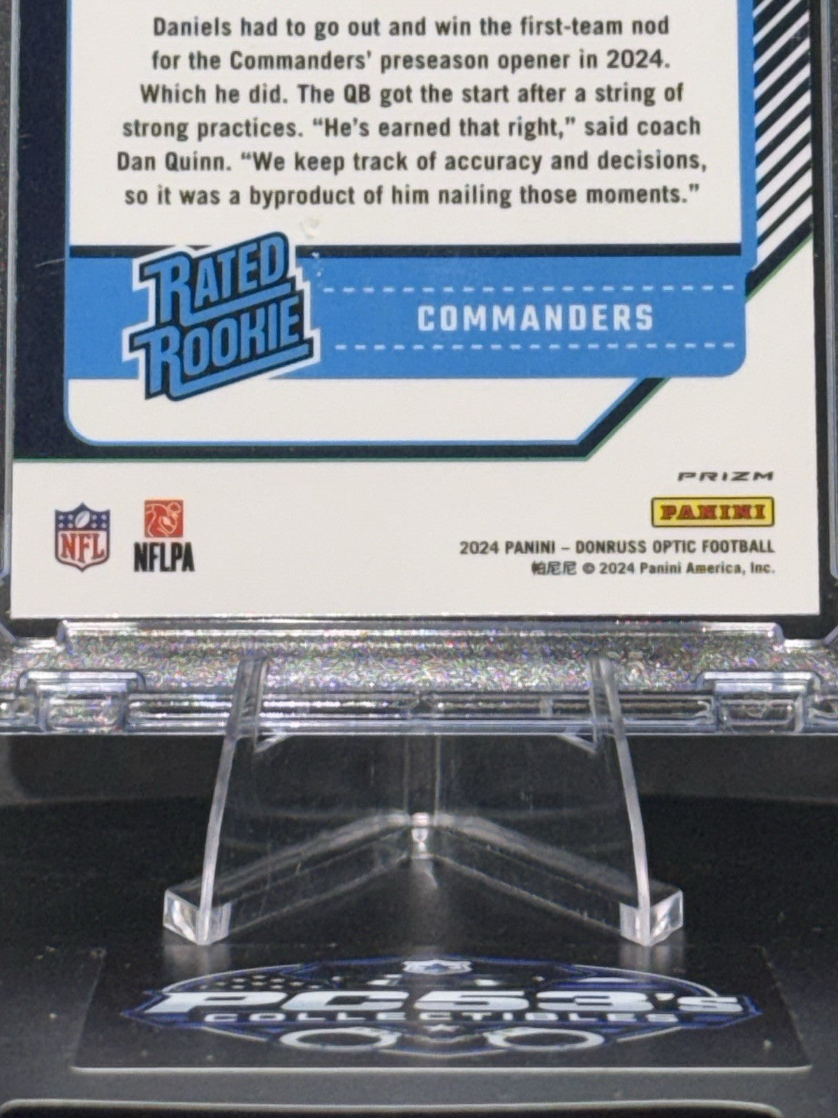 Panini 2024 Donruss Optic Rated Rookie Holo Prizm Jayden Daniels