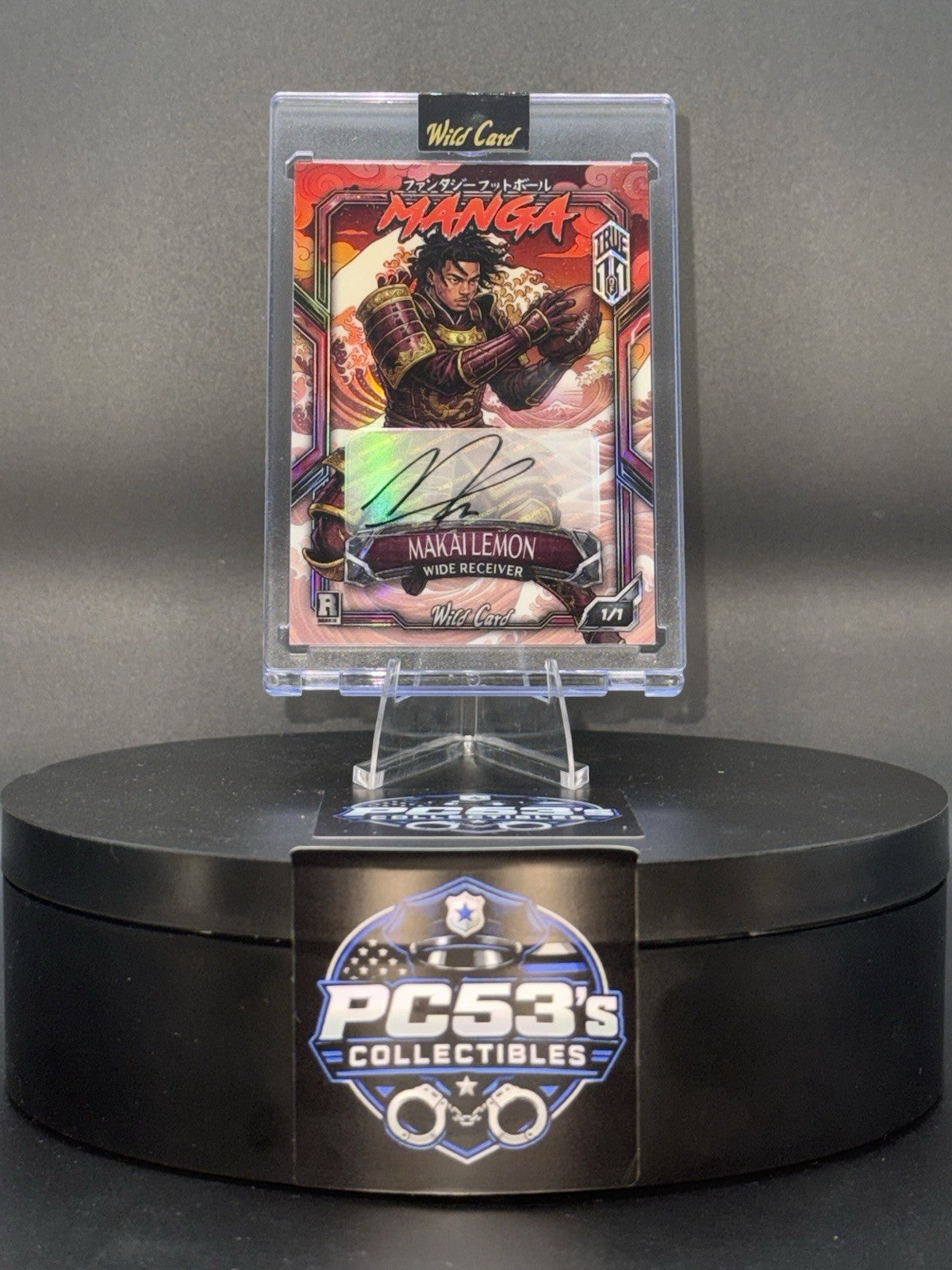 WildCard 2026 Football Manga Chase Gold Cir KIN BLK True 1/1 Christian McCaffrey