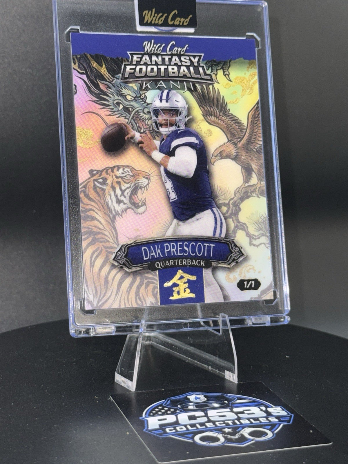 *Rare*WildCard 2026 FantasyFootball Kanji Gold Kin Rainbow True 1/1 Dak Prescott