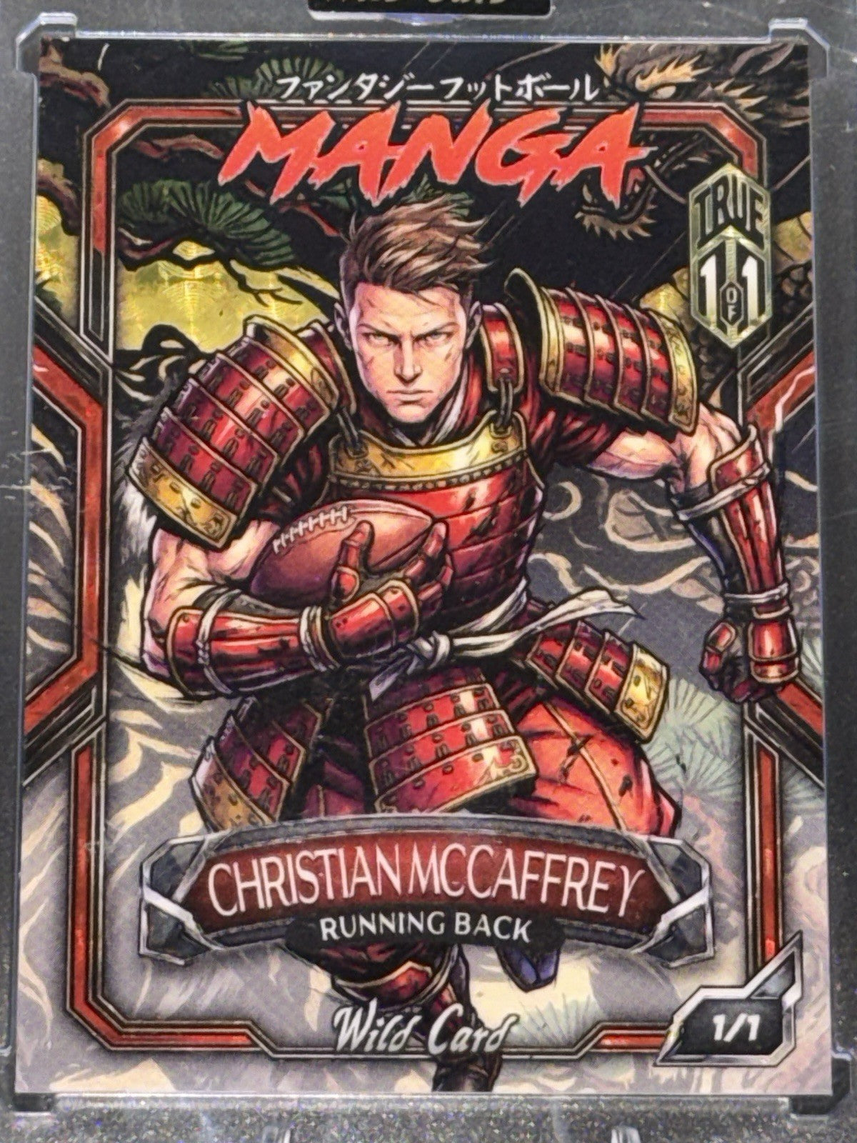 WildCard 2026 Football Manga Chase Gold Cir KIN BLK True 1/1 Christian McCaffrey
