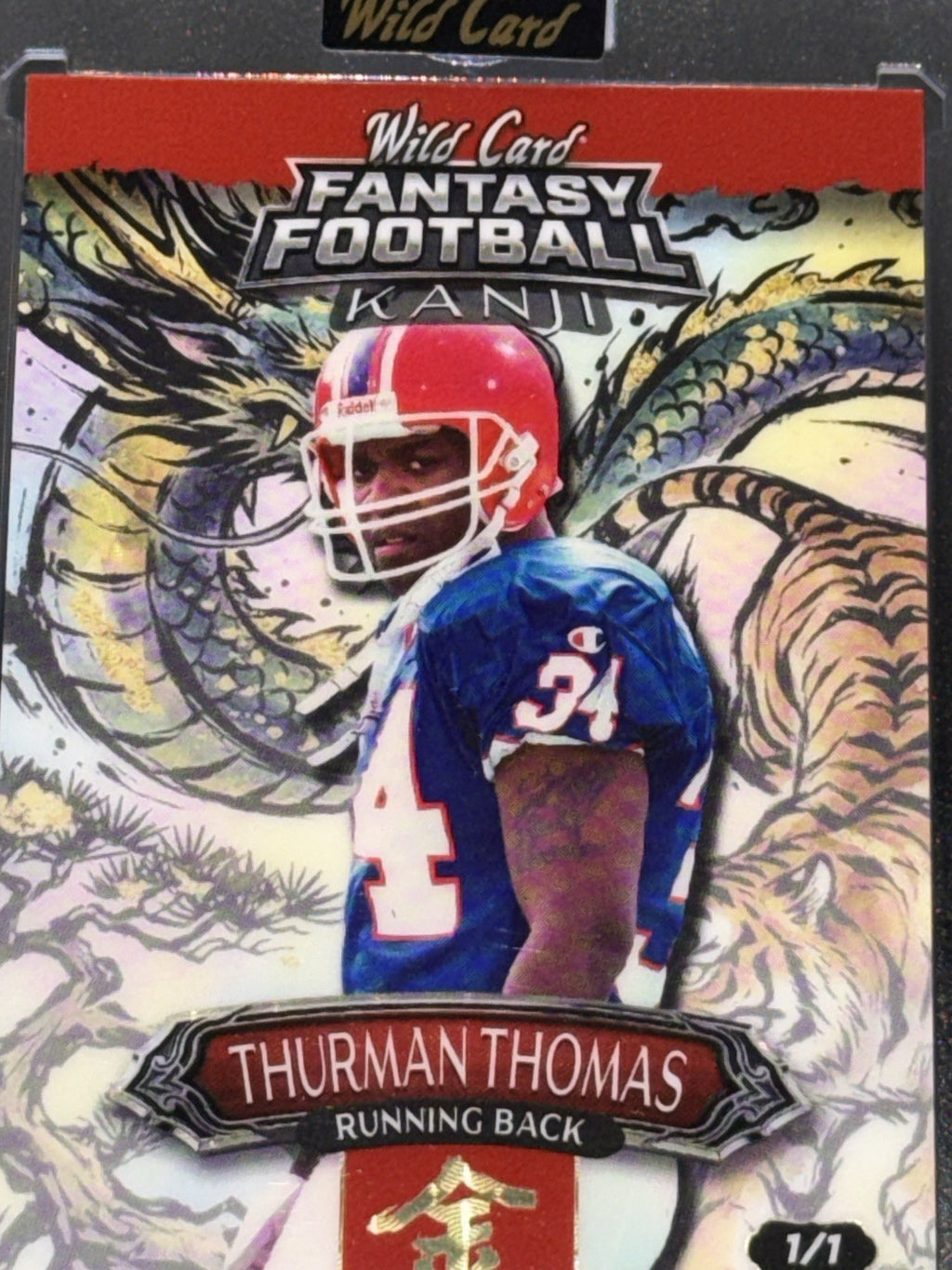 *Rare* WC 2026 FantasyFootball Kanji GOLD CIRCLES KIN Rainbow Thurman Thomas 1/1
