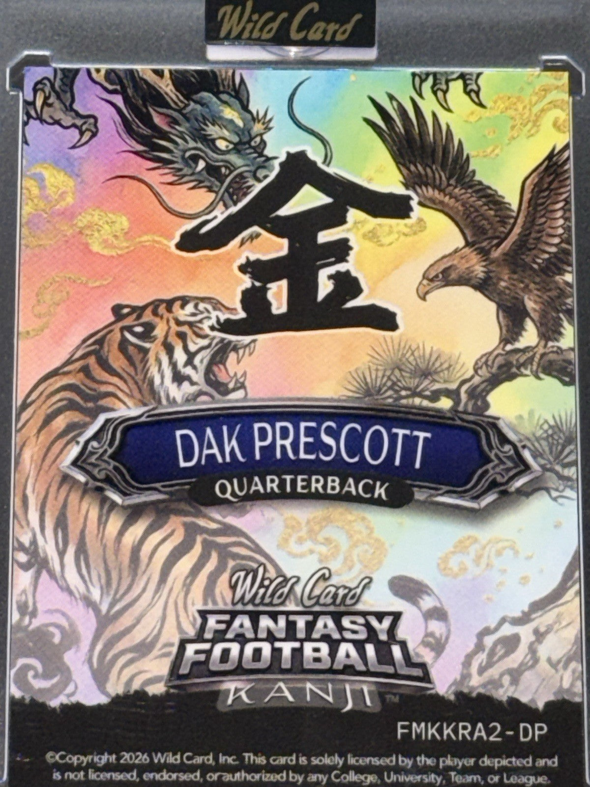 *Rare*WildCard 2026 FantasyFootball Kanji Gold Kin Rainbow True 1/1 Dak Prescott