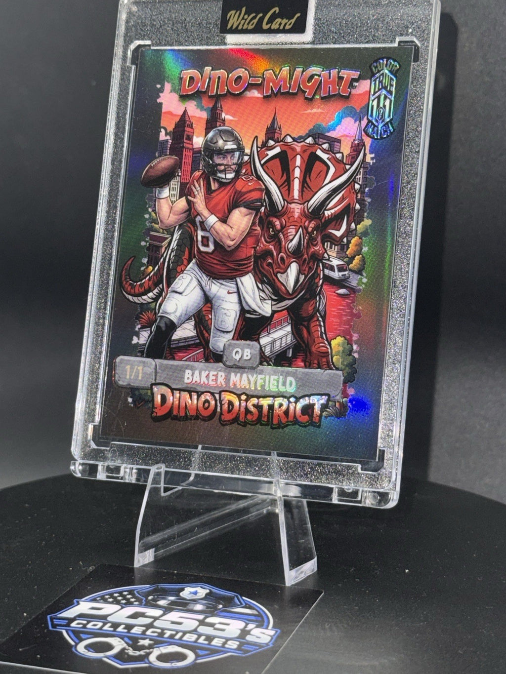 WildCard 2026 Dino-District/Dino-Might Color Match/True 1 of 1 Baker Mayfield