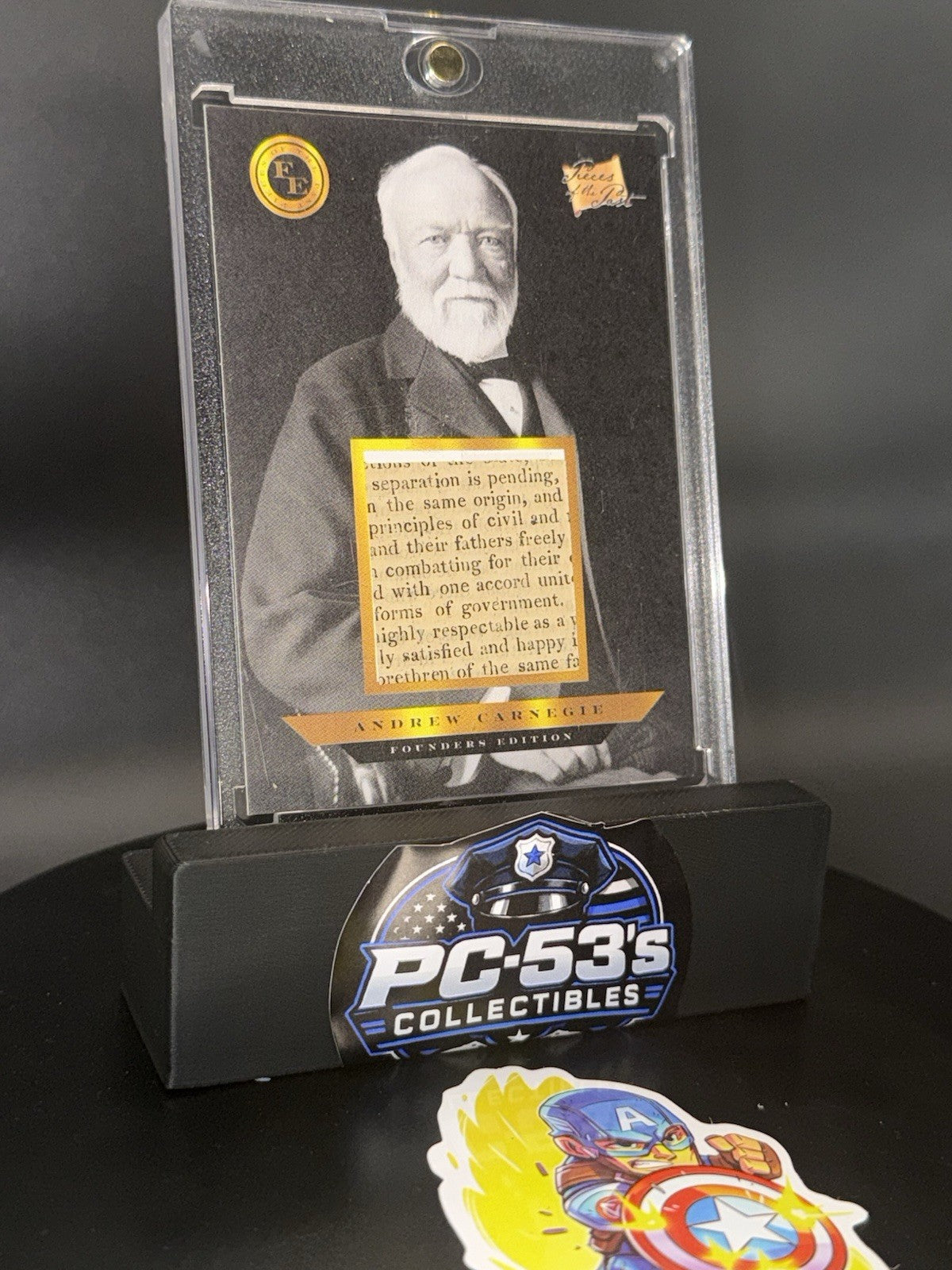 2023 Pieces of the Past Founders Edition Relic Andrew Carnegie #43