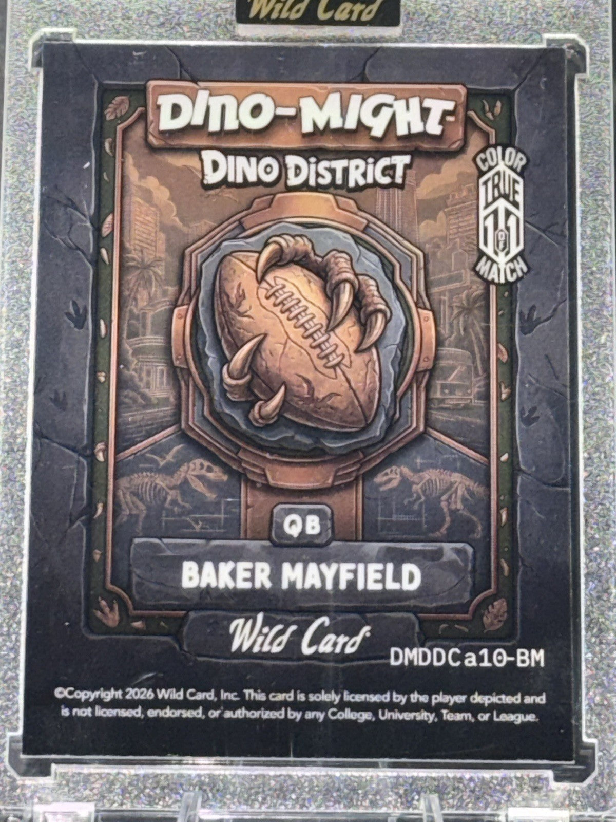WildCard 2026 Dino-District/Dino-Might Color Match/True 1 of 1 Baker Mayfield