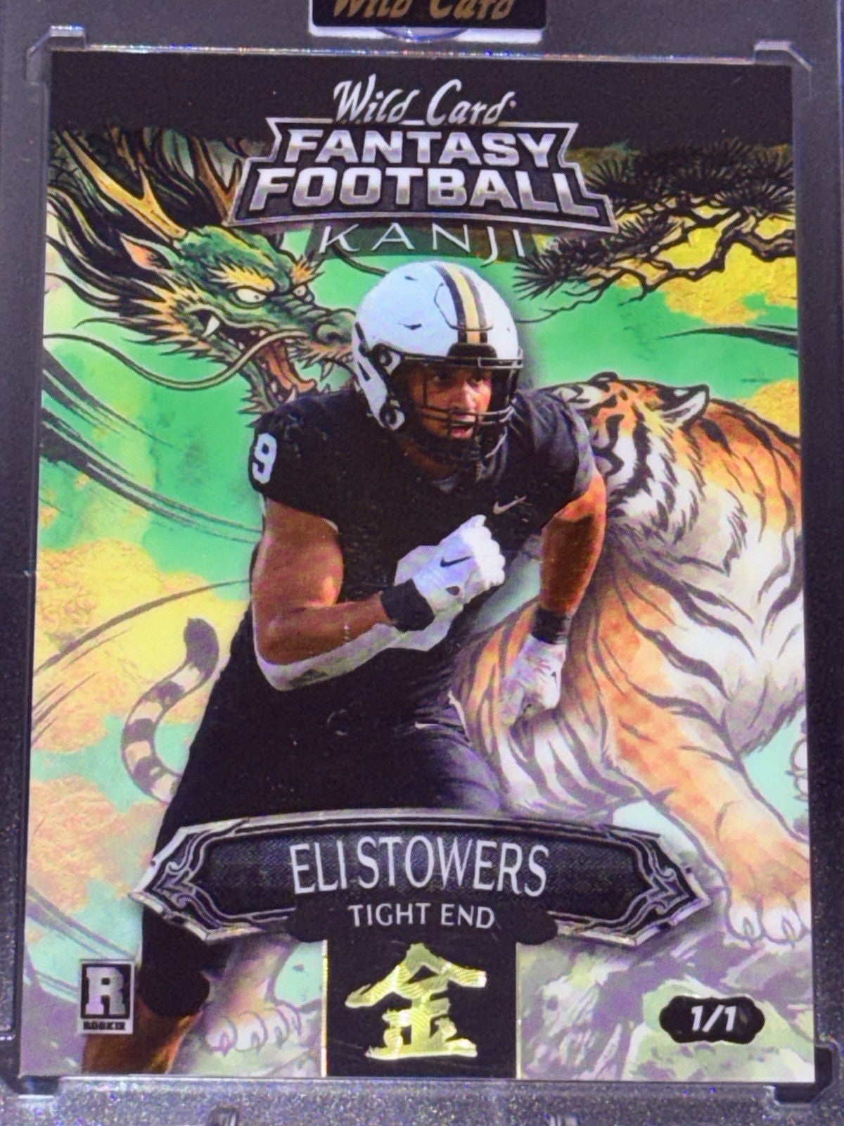*Rare* Wild Card 2026 Fantasy Football Kanji GOLD KIN Green True 1/1 Eli Stowers