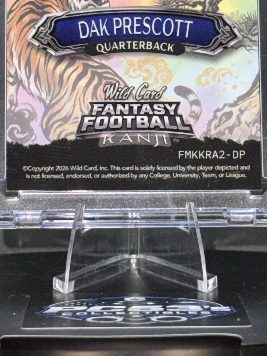 *Rare*WildCard 2026 FantasyFootball Kanji Gold Kin Rainbow True 1/1 Dak Prescott