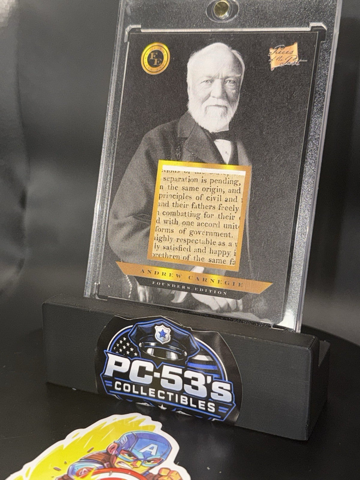 2023 Pieces of the Past Founders Edition Relic Andrew Carnegie #43