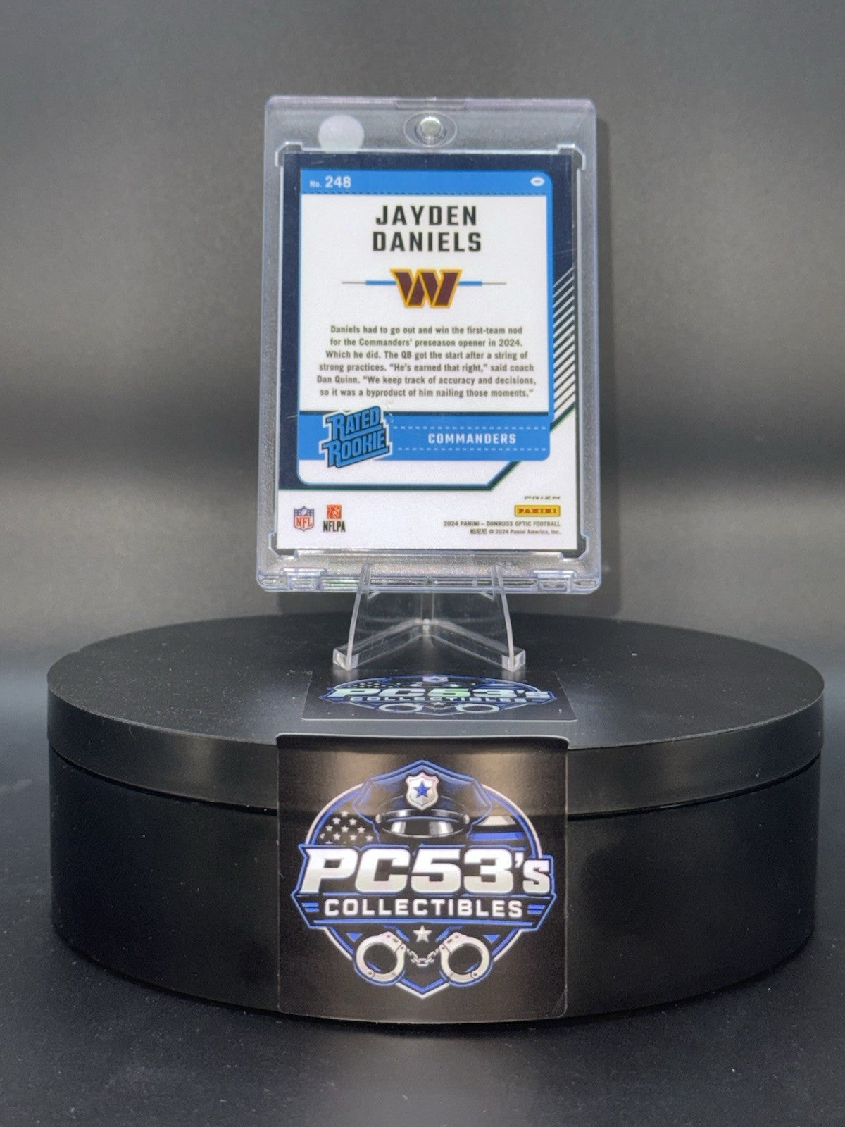 Panini 2024 Donruss Optic Rated Rookie Holo Prizm Jayden Daniels