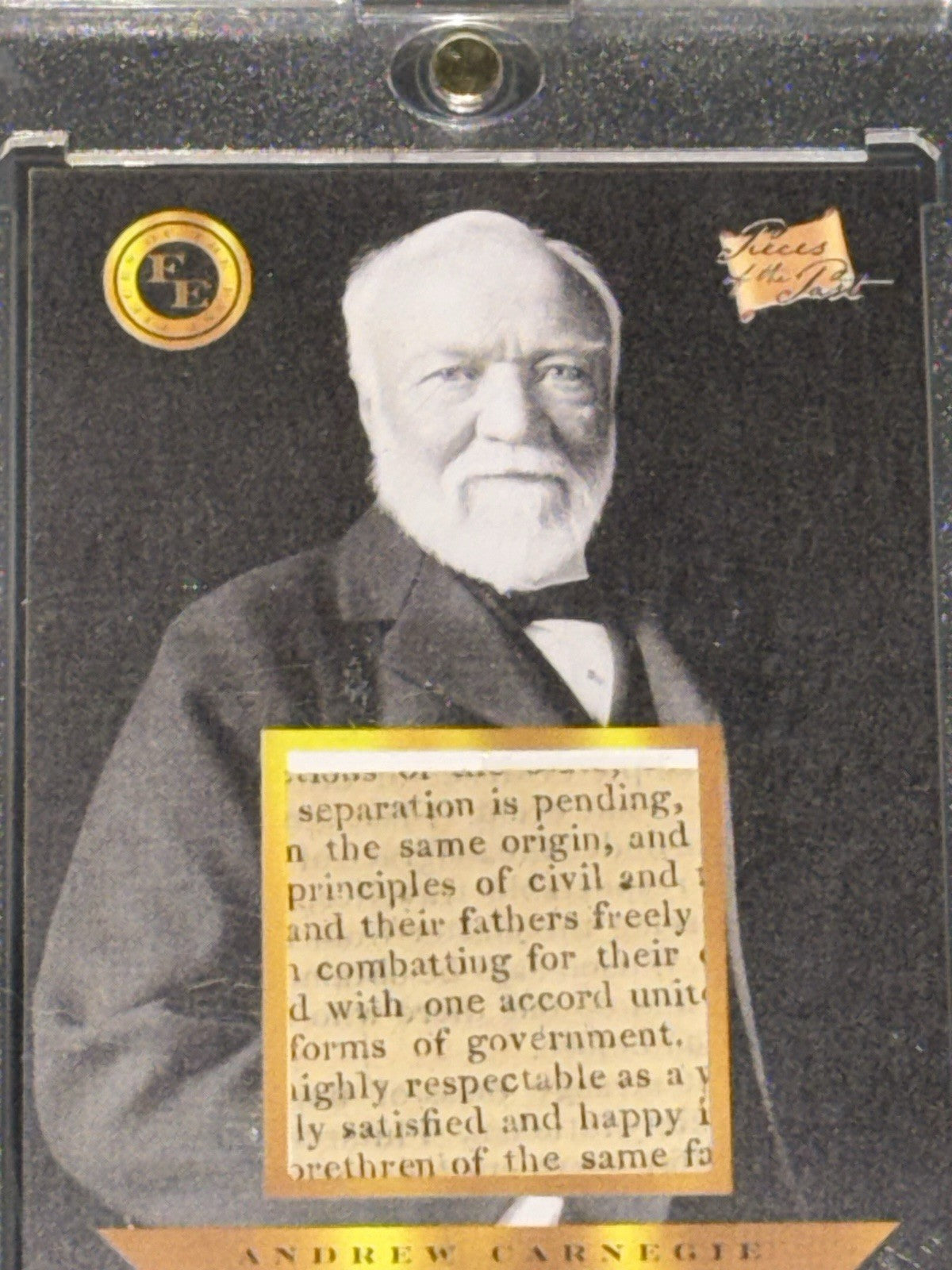 2023 Pieces of the Past Founders Edition Relic Andrew Carnegie #43