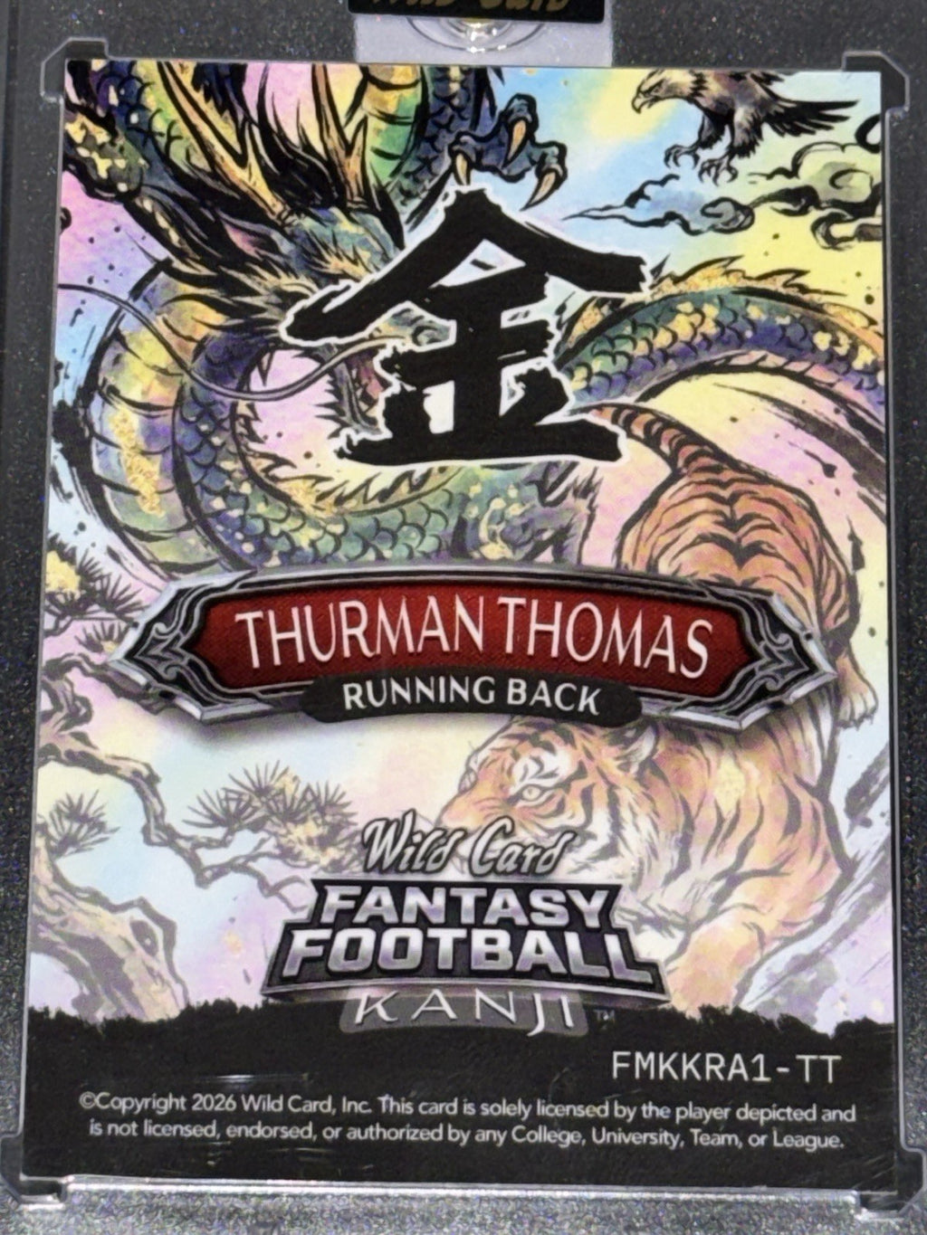 *Rare* WC 2026 FantasyFootball Kanji GOLD CIRCLES KIN Rainbow Thurman Thomas 1/1