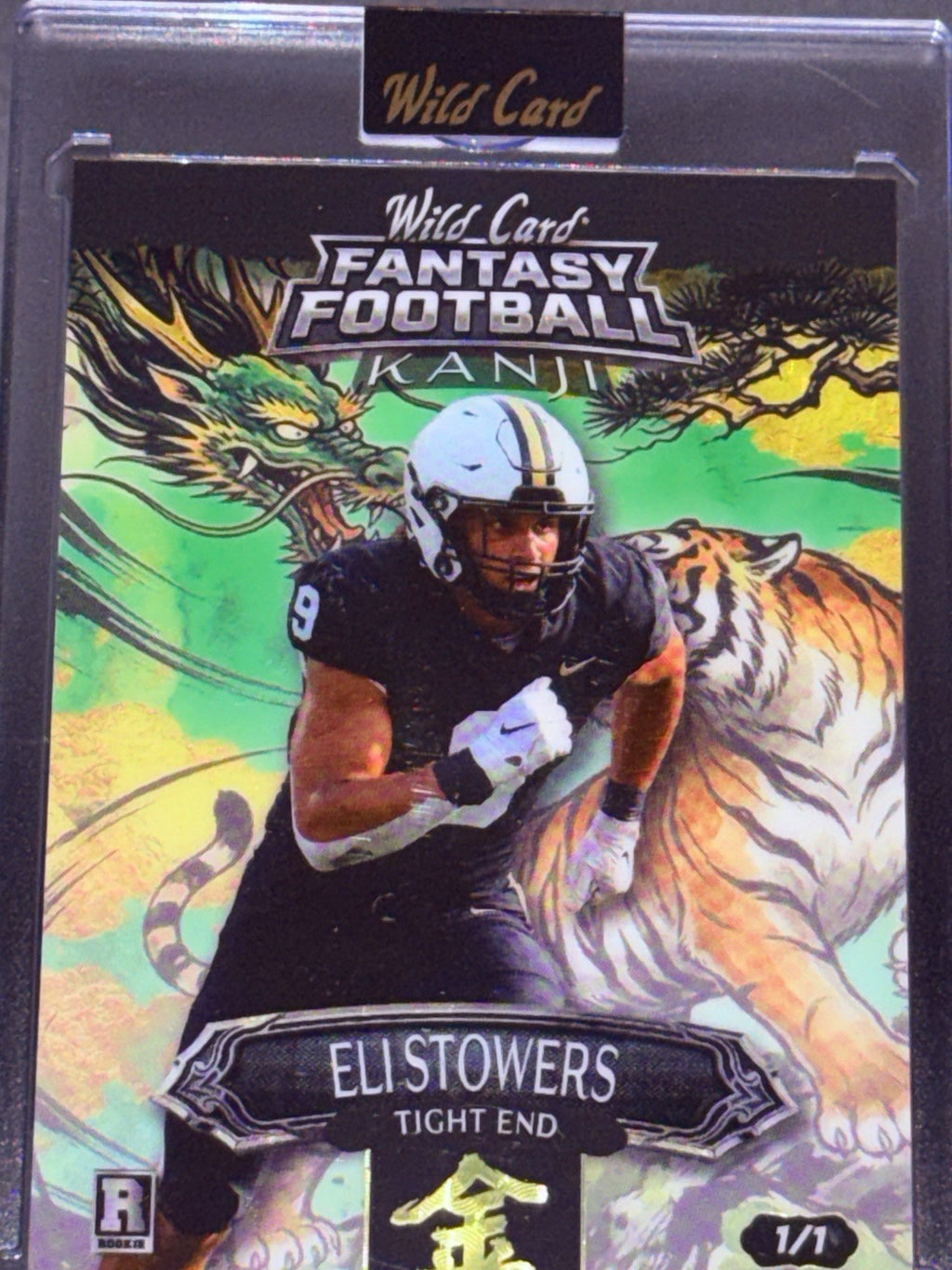 *Rare* Wild Card 2026 Fantasy Football Kanji GOLD KIN Green True 1/1 Eli Stowers