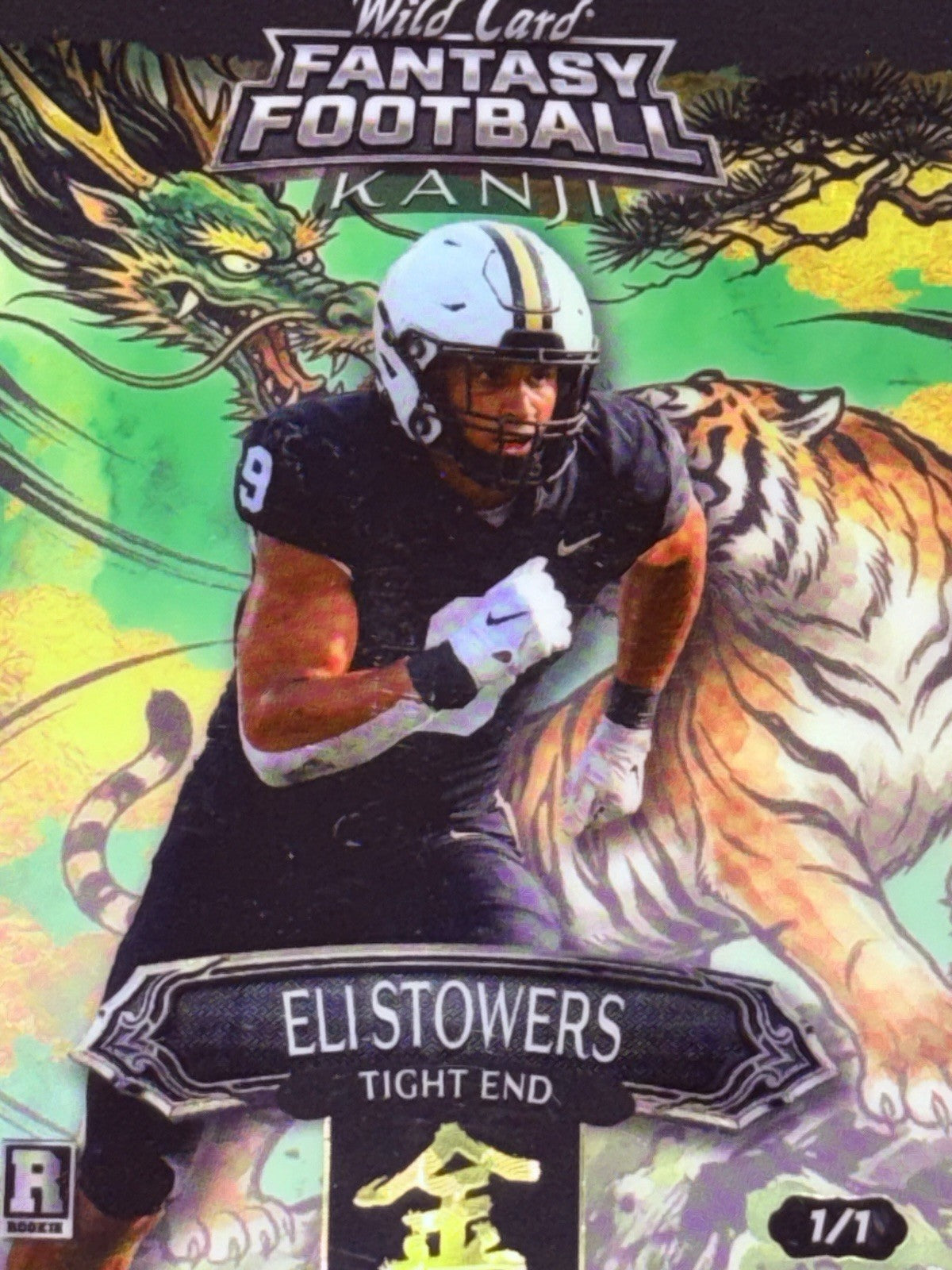 *Rare* Wild Card 2026 Fantasy Football Kanji GOLD KIN Green True 1/1 Eli Stowers